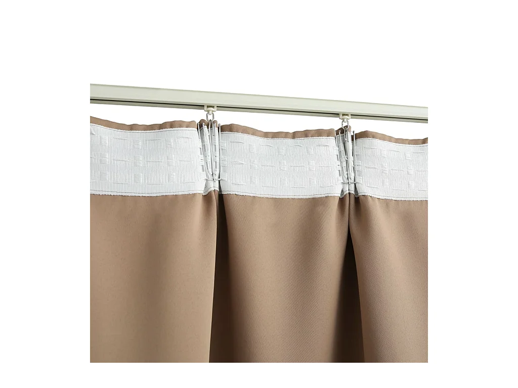 Tenda oscurante con ganci Tortora 290x245 cm