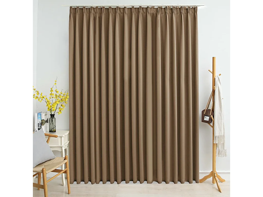 Verdunkelungsvorhang mit Haken Taupe 290x245 cm