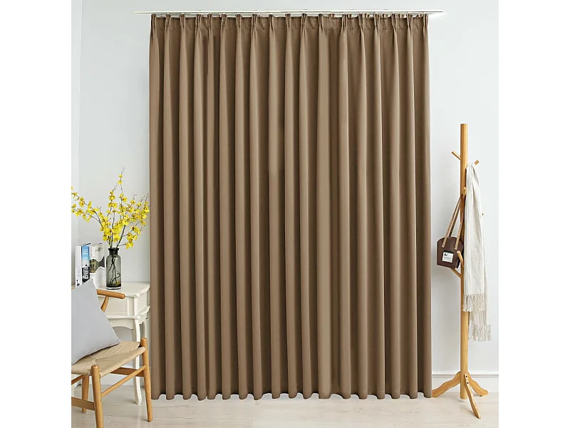 Tenda oscurante con ganci Tortora 290x245 cm