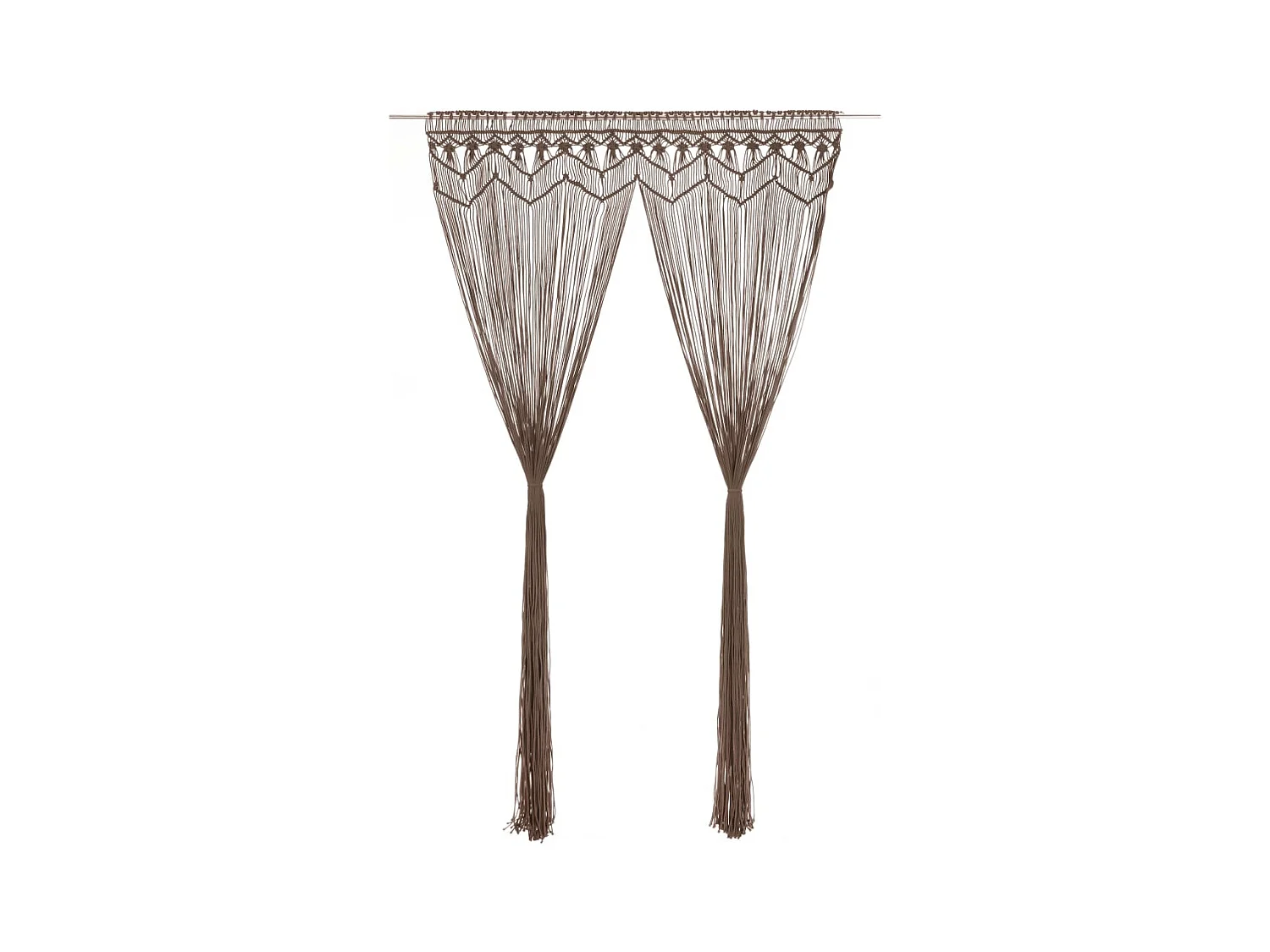 Tenda macramè tortora 140x240 cm Cotone