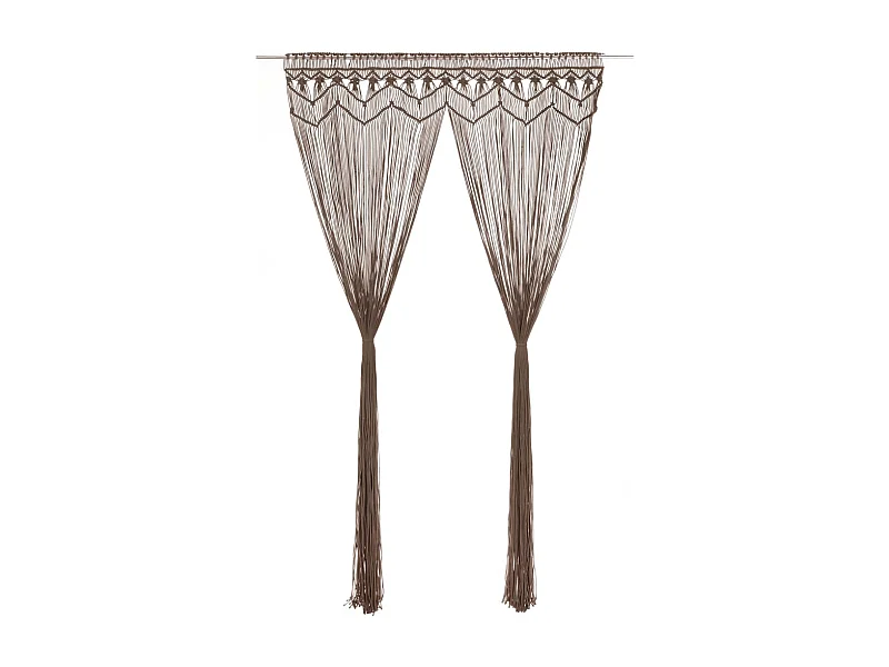 Tenda macramè tortora 140x240 cm Cotone