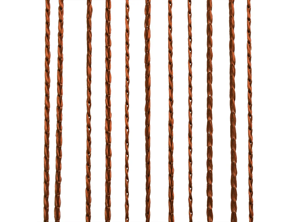 Tenda in filato 2 pz 100 x 250 cm Marrone