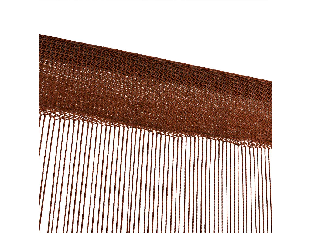 Tenda in filato 2 pz 100 x 250 cm Marrone