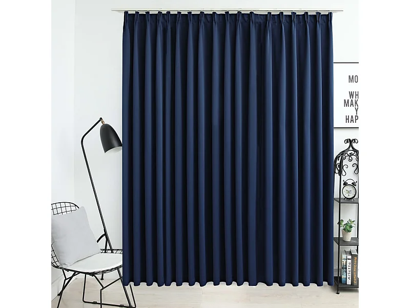 Verdunkelungsvorhang mit Haken Blau 290x245 cm