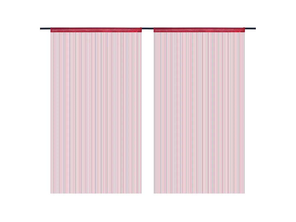 Tenda in filato 2 pz 140 x 250 cm Bordeaux