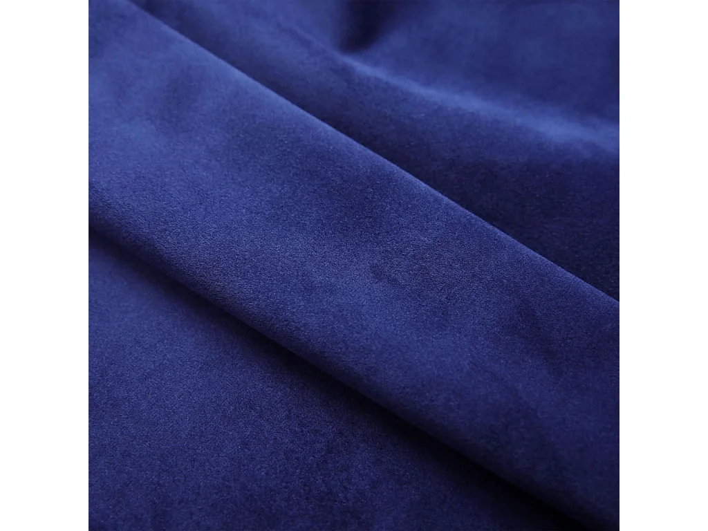 Tende e Anelli Oscuranti 2pz Velluto Blu Scuro 140x175 cm