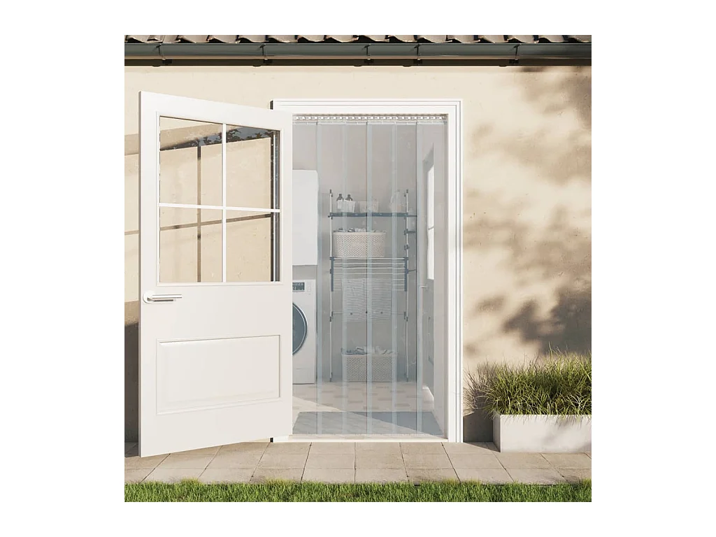 Rideau de porte transparent 300 mmx2,6 mm 10 m PVC