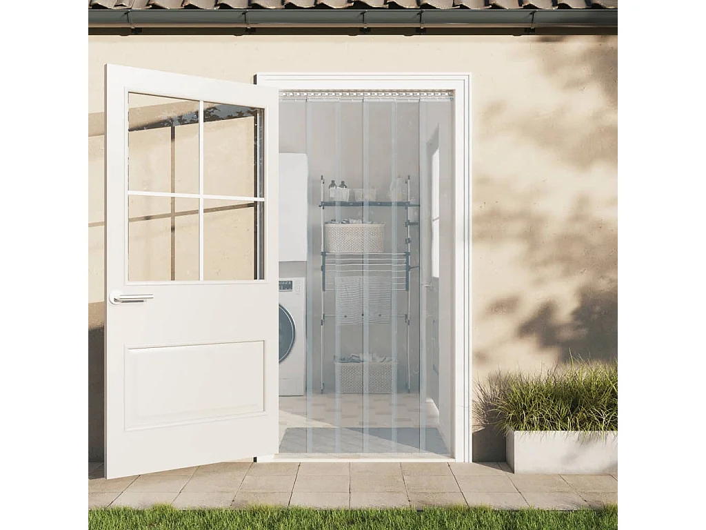 Cortina de porta transparente 300 mmx2,6 mm 10 m PVC