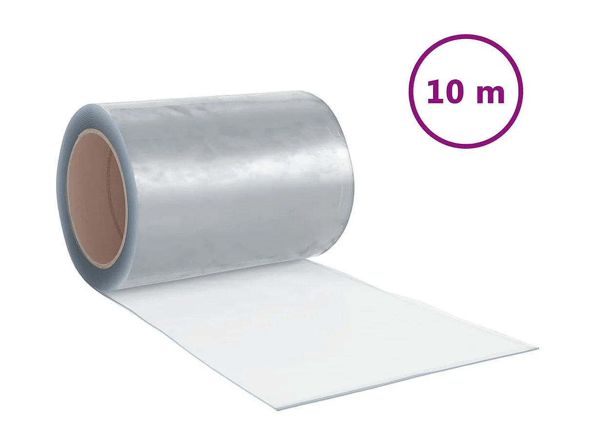 Cortina de porta transparente 300 mmx2,6 mm 10 m PVC