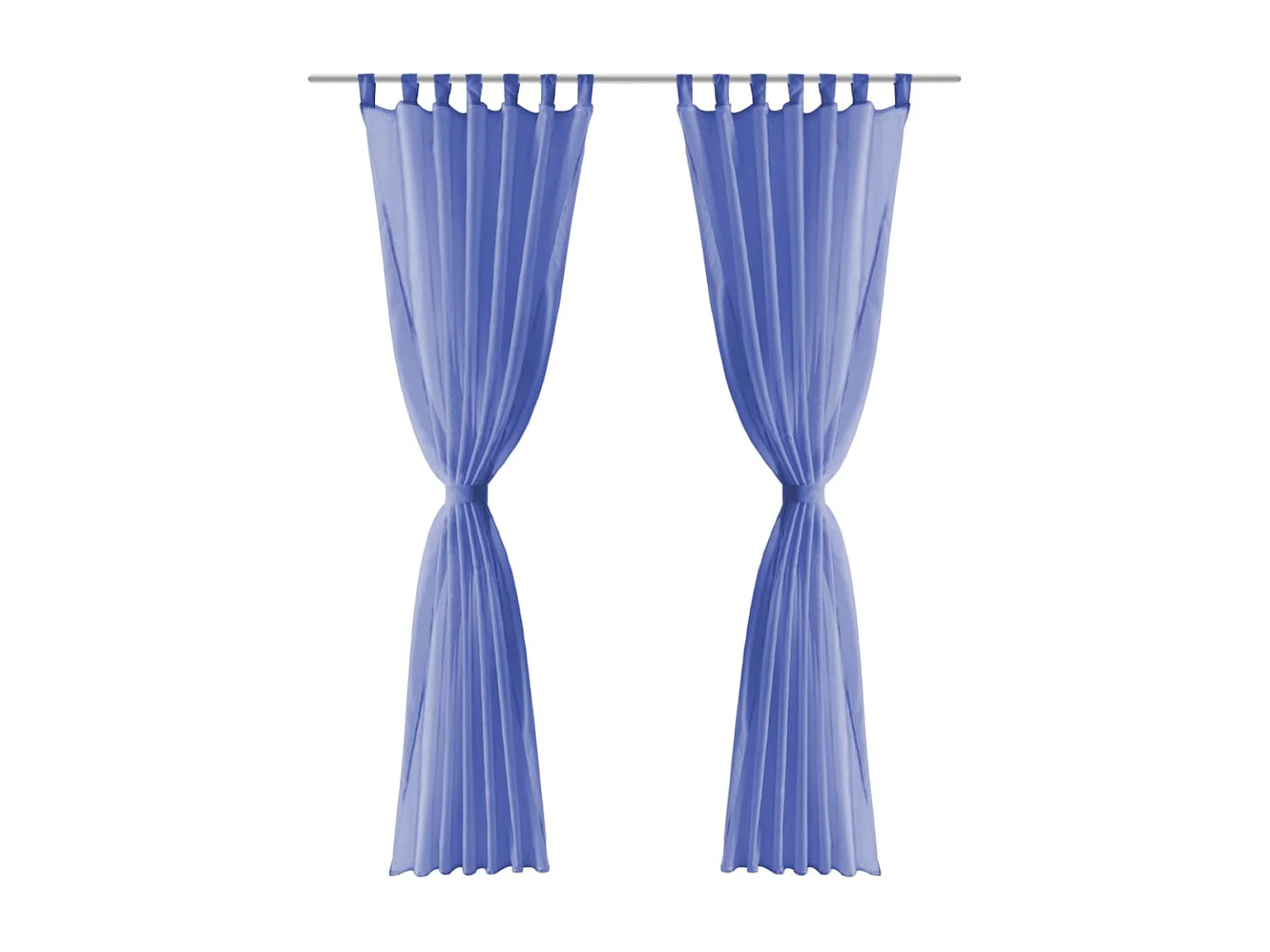 Verdunkelungsvorhang 2 Stück Voile 140 x 225 cm Königsblau