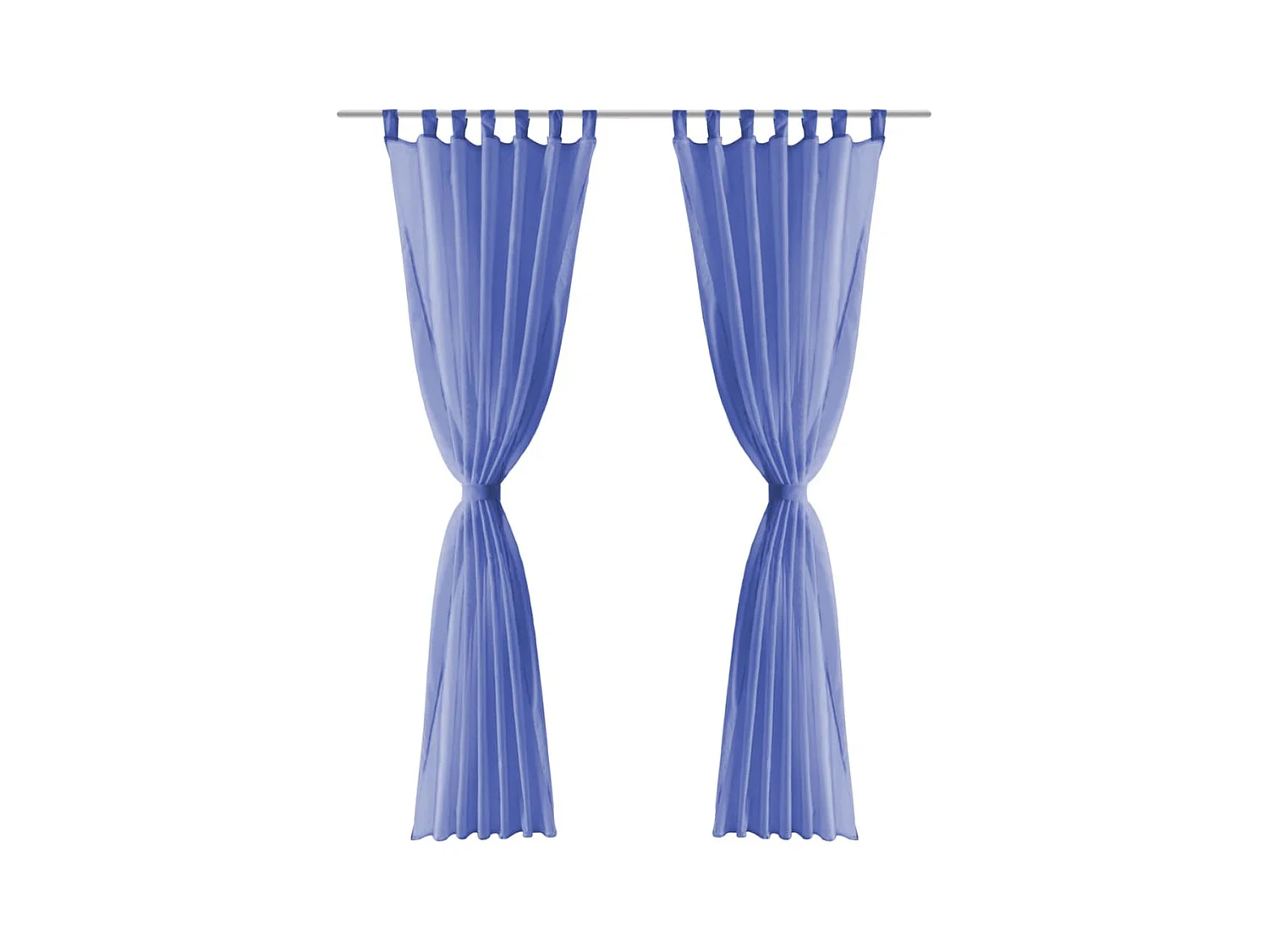 Cortina blackout 2 unidades Voile 140 x 225 cm Azul Royal