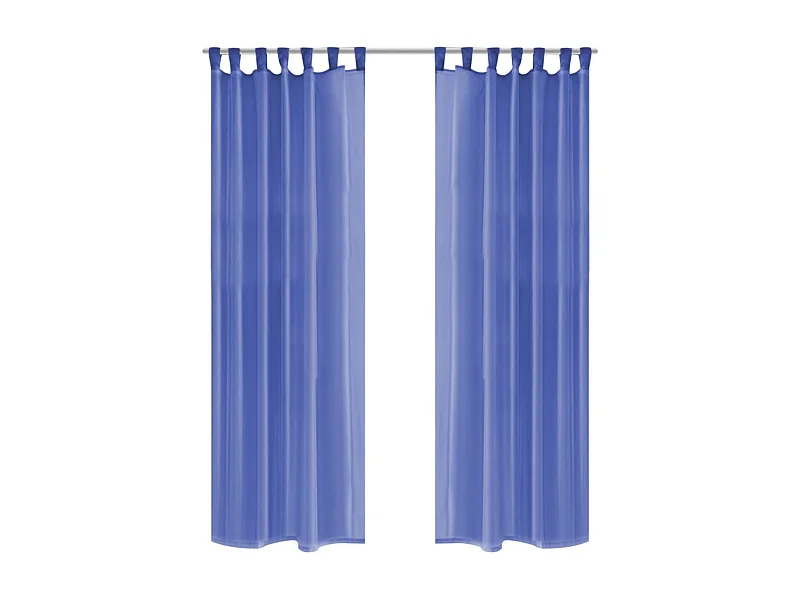 Verdunkelungsvorhang 2 Stück Voile 140 x 225 cm Königsblau
