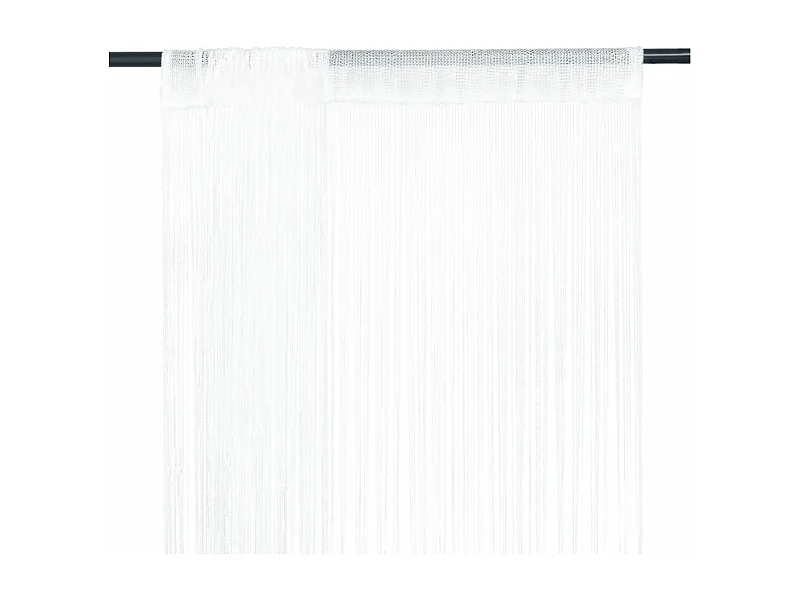 Cortina de hilo 2 piezas 140 x 250 cm Blanco