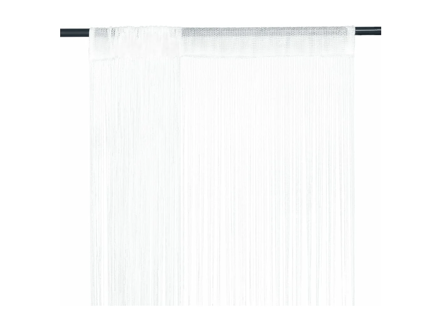 Garnvorhang 2 Stück 140 x 250 cm Weiß