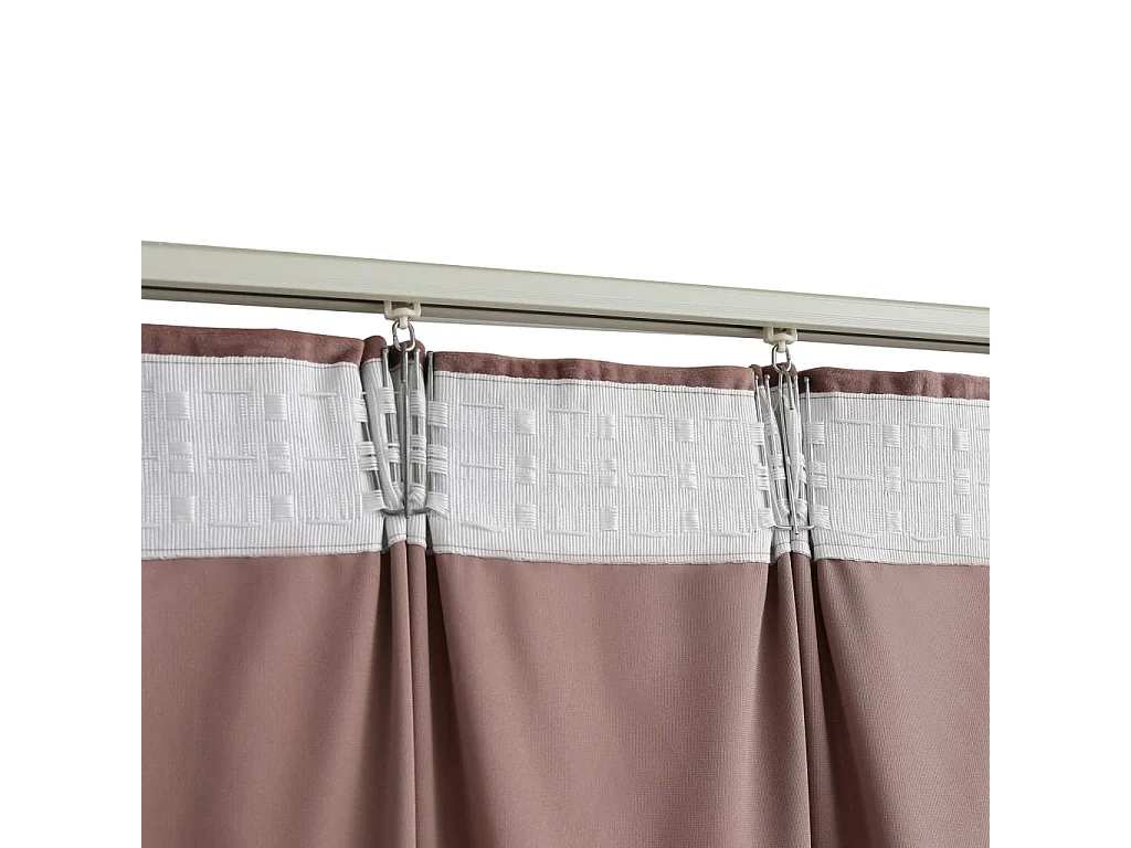 Cortina blackout e gancho 2pcs veludo rosa antigo 140x175cm