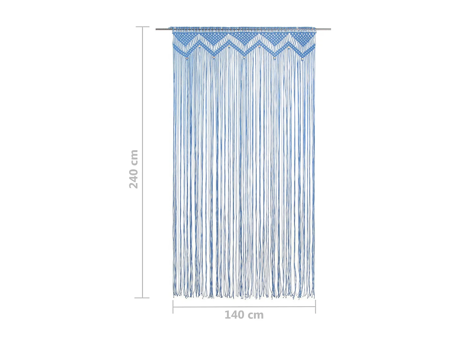 Tenda macramè Blu 140x240 cm Cotone