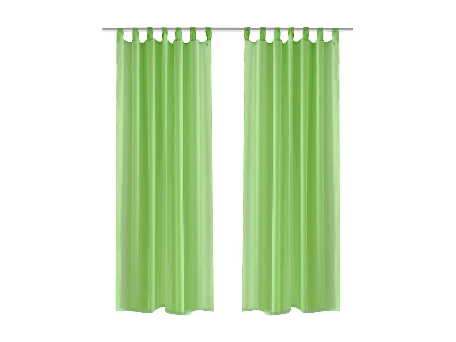 Rideau fin Vert pomme 140x175 cm 2 pcs