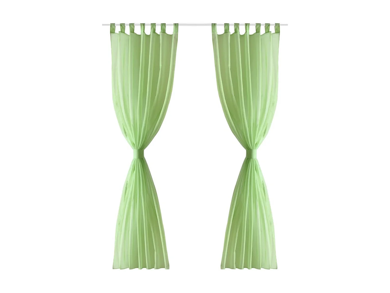 Rideau fin Vert pomme 140x175 cm 2 pcs