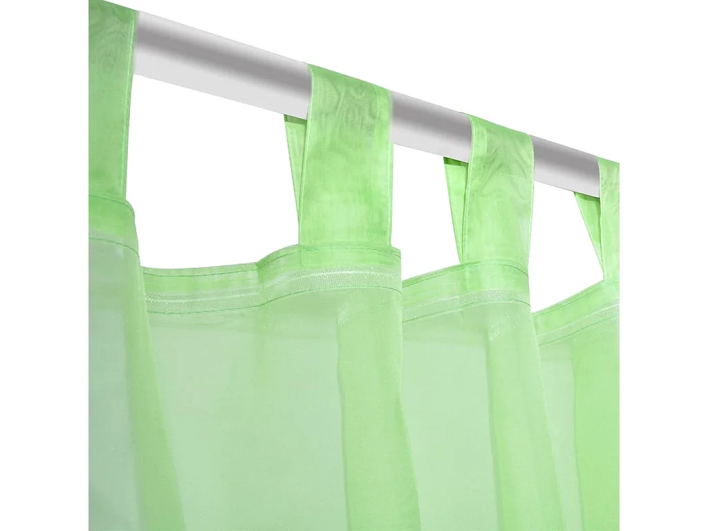 Rideau fin Vert pomme 140x175 cm 2 pcs