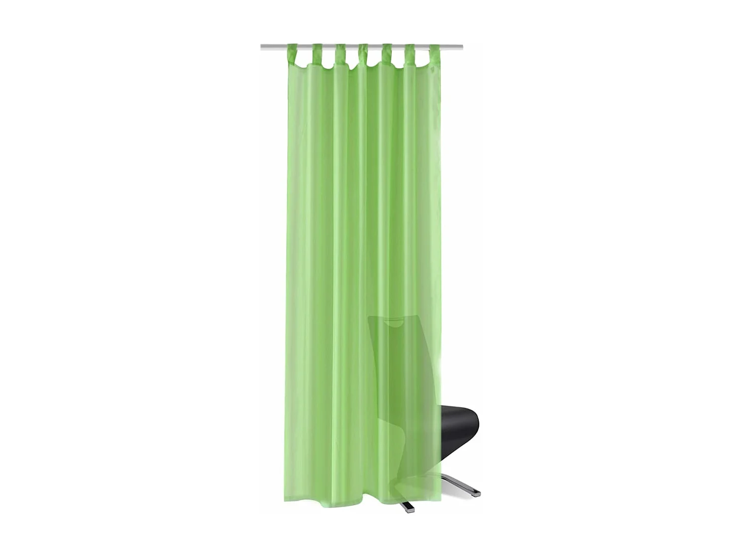 Rideau fin Vert pomme 140x175 cm 2 pcs
