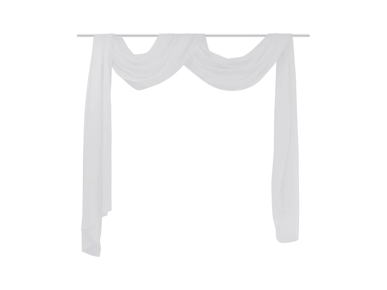 Tenda in voile fine 140x600 cm Bianca