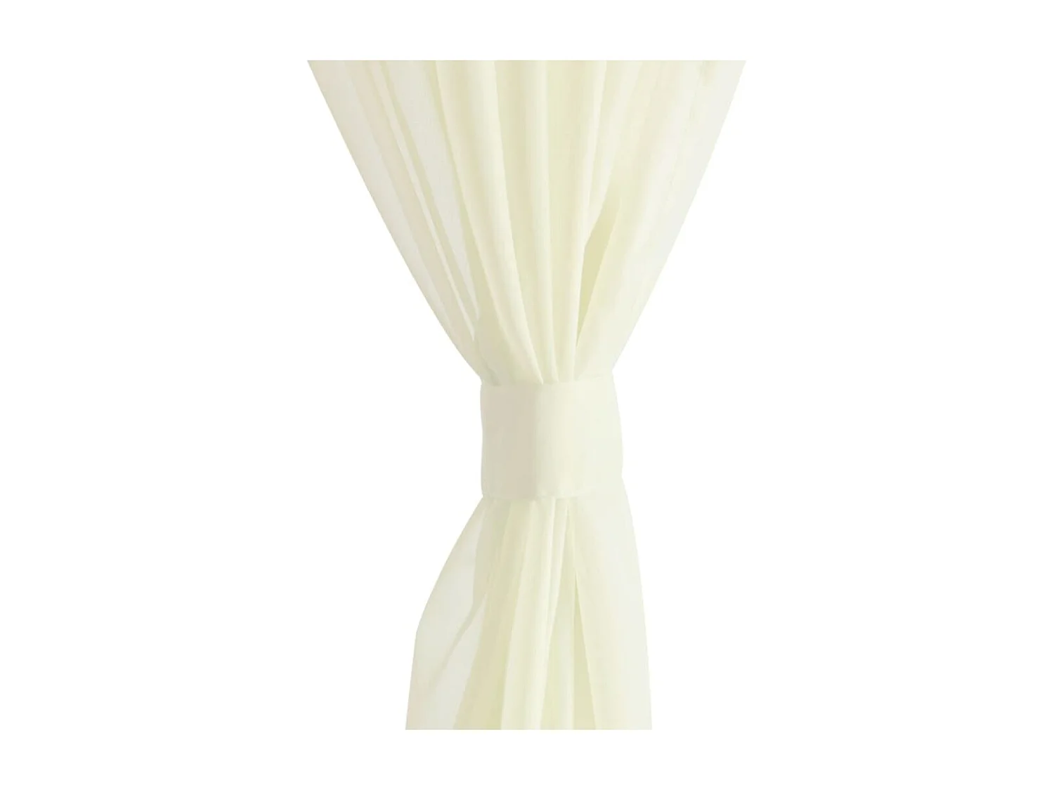 Tenda sottile Crema 140x245 cm 2 pz