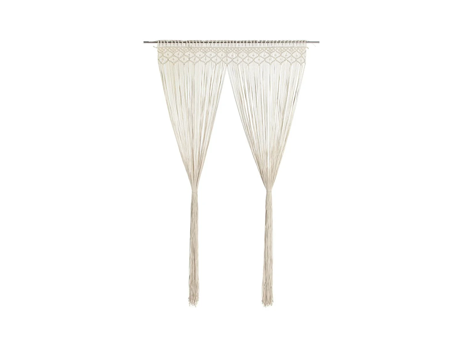 Rideau en macramé 140x240 cm Coton