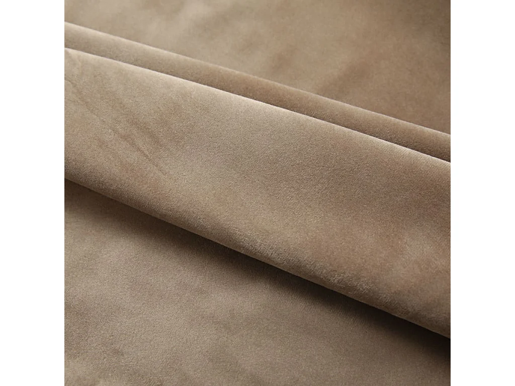 Rideau occultant avec crochets Velours Beige 290x245 cm