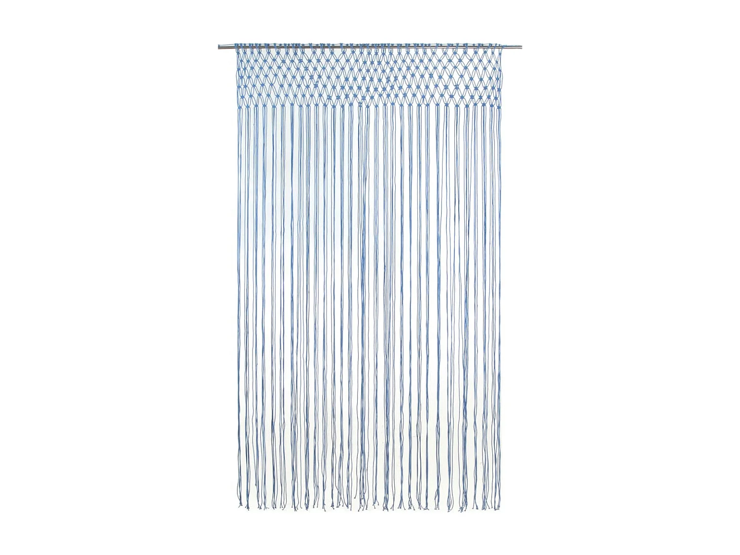 Cortina Macramé Azul 140x240 cm Algodão