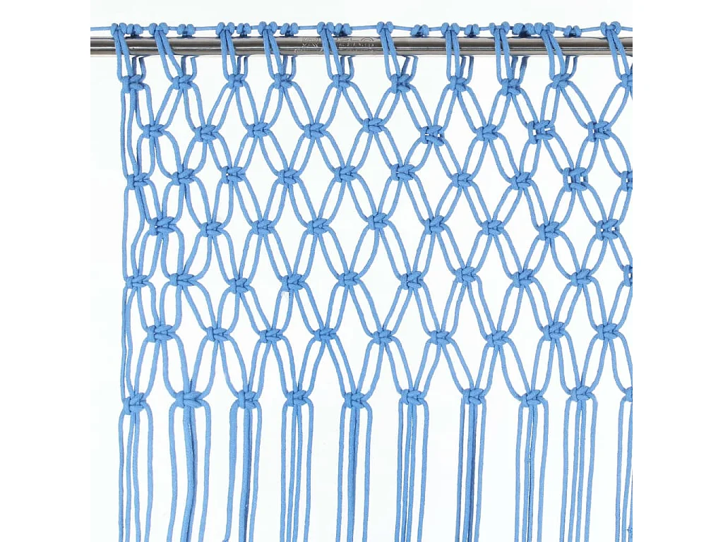 Cortina Macramé Azul 140x240 cm Algodão