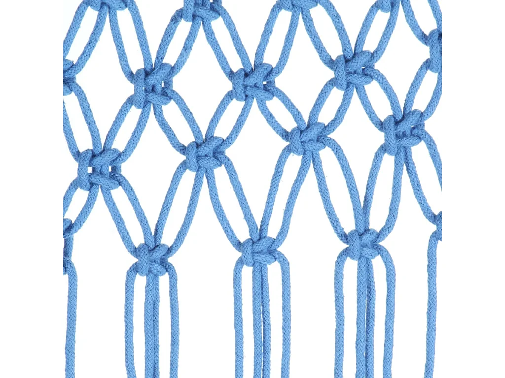 Cortina Macramé Azul 140x240 cm Algodão