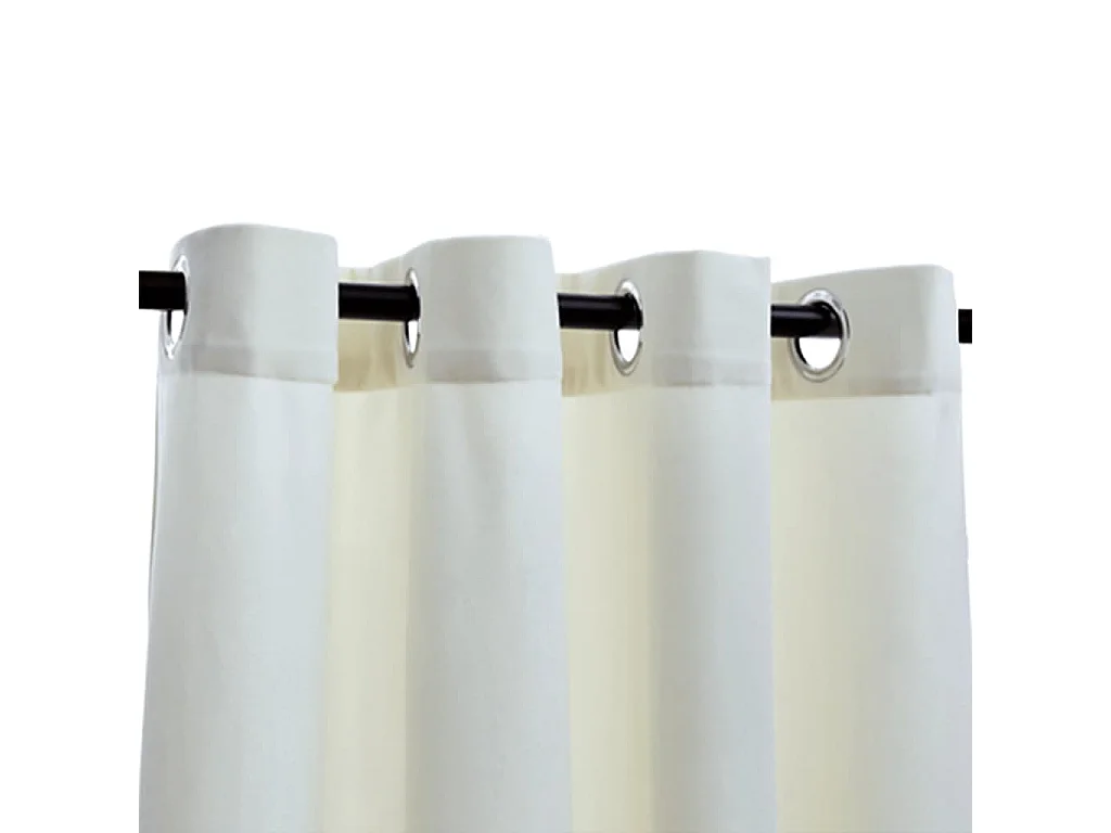 Cortinas opacas con anillas 2 uds Terciopelo Crema 140x225 cm