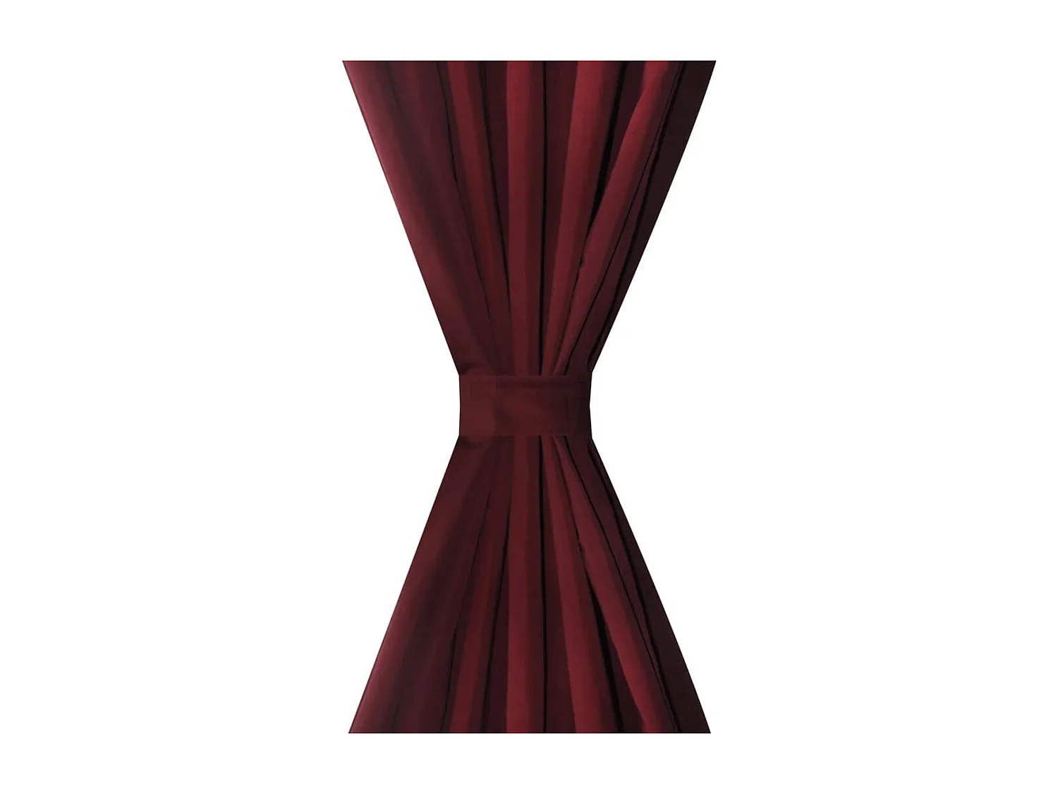 2 tende con passanti in micro raso bordeaux 140 x 225 cm