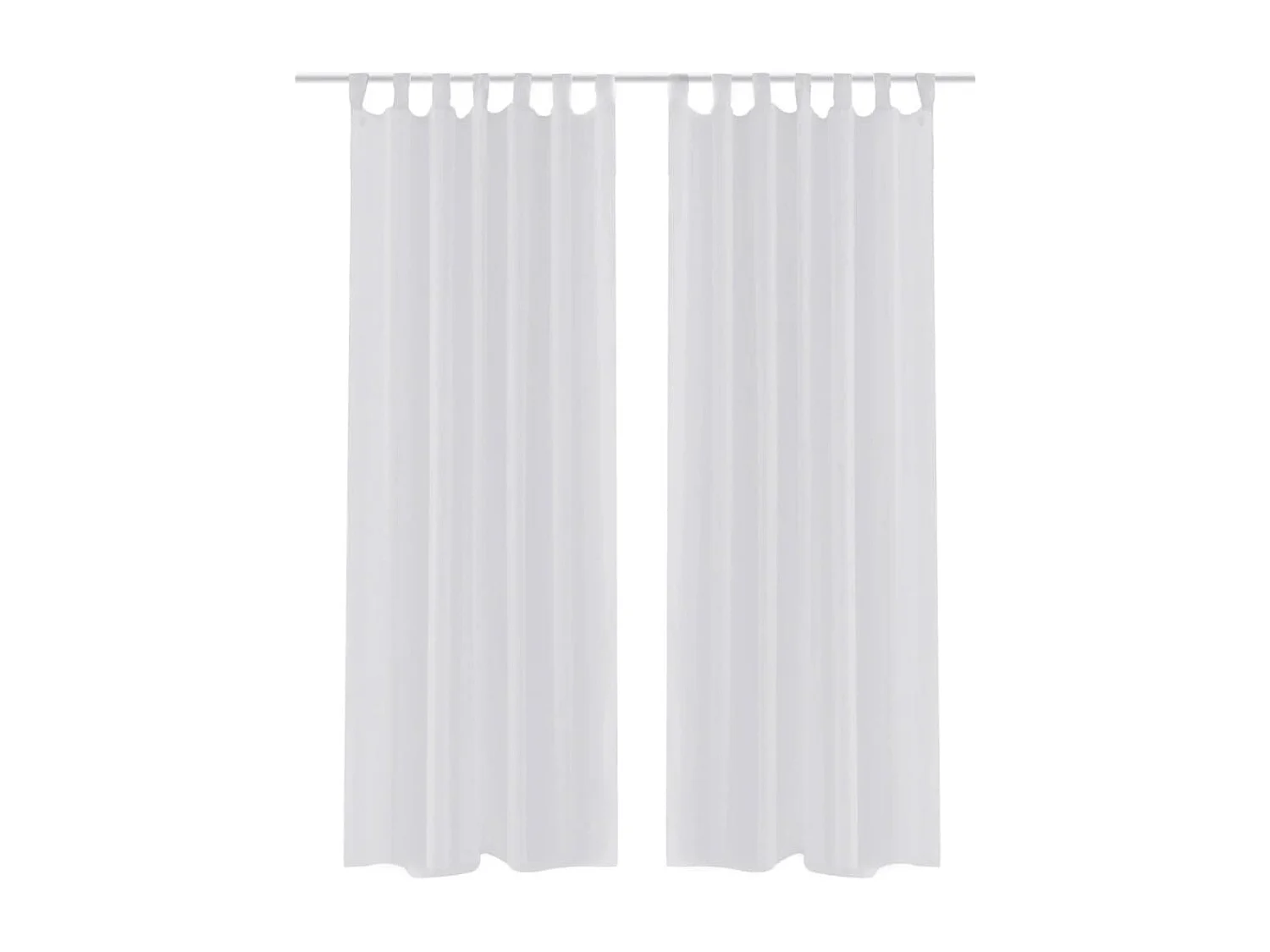 Dünner Vorhang Weiß 140x175 cm 2 Stk