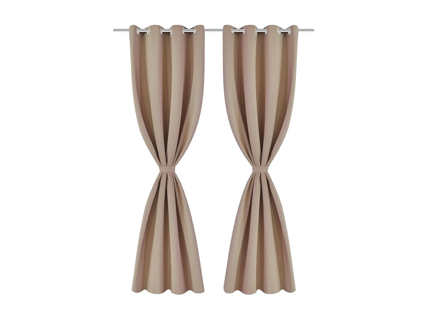 Rideau occultant avec œillets métalliques 270 x 245 cm Crème