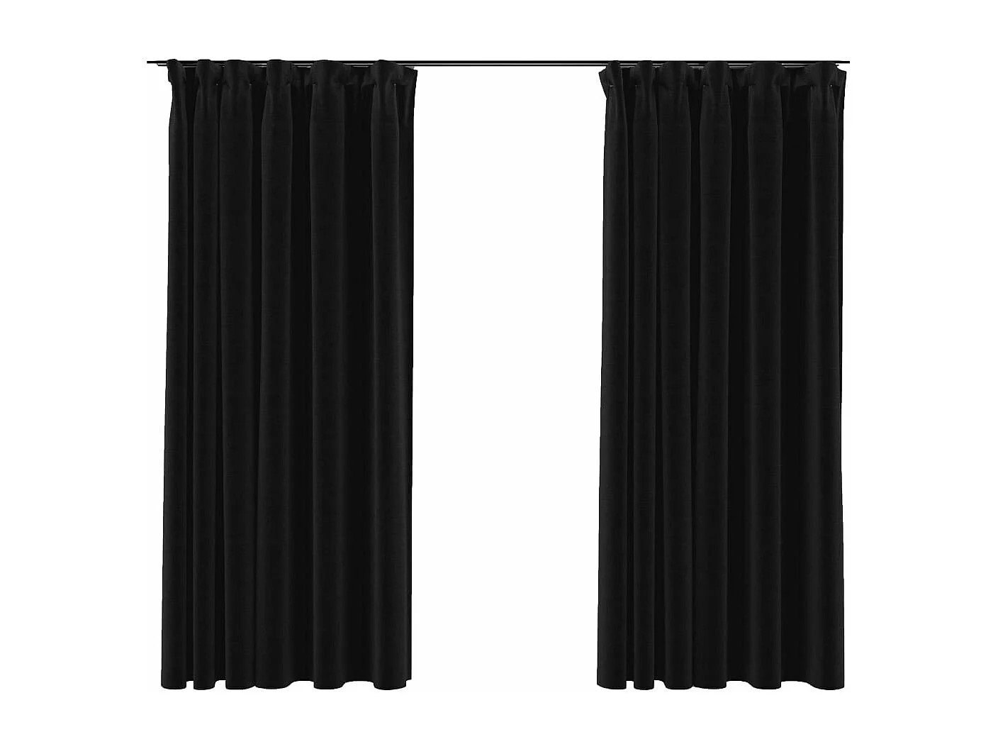 Ganci per tende oscuranti effetto lino 2 pezzi Antracite 140x175 cm