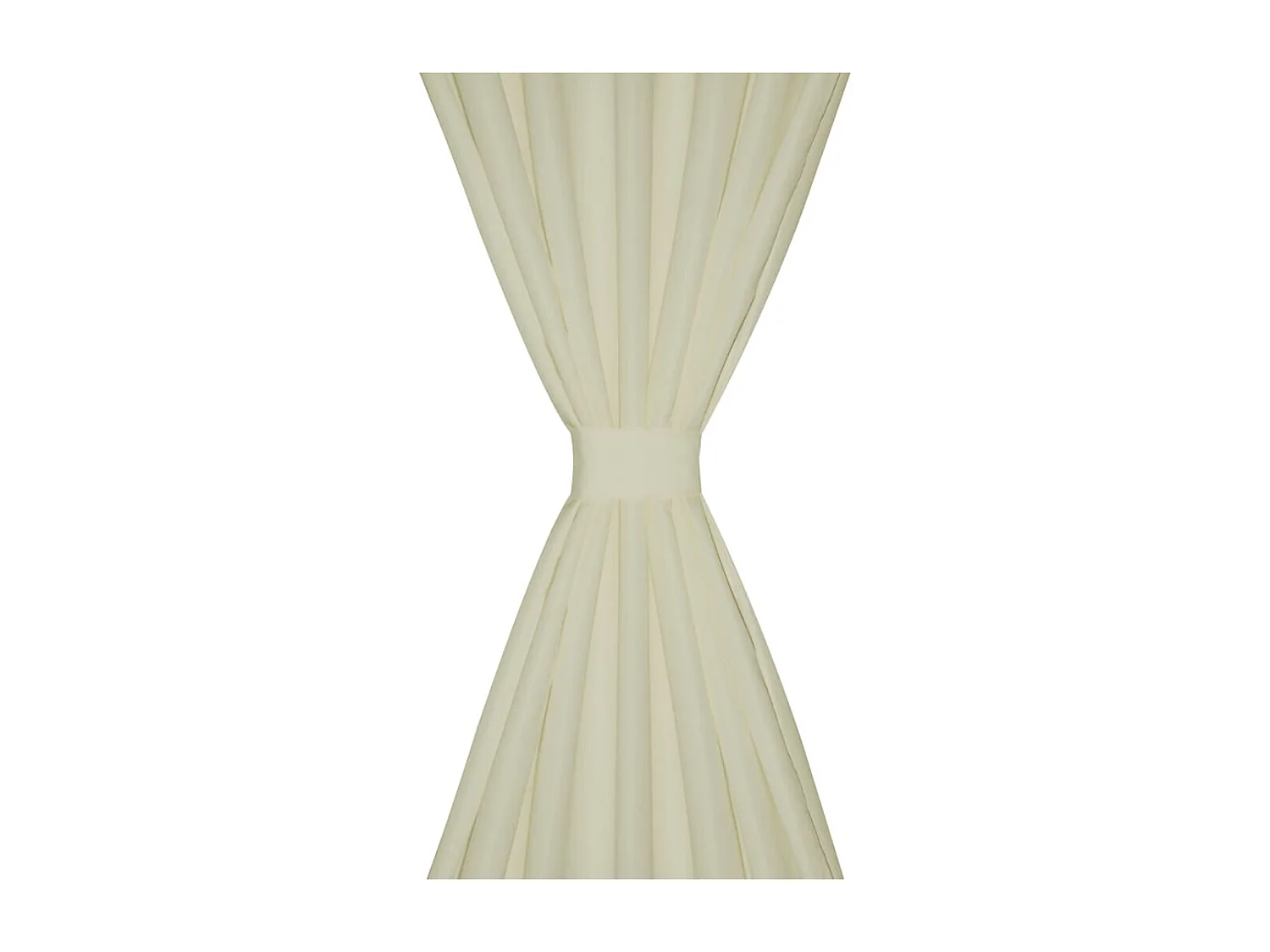 2 Stück cremefarbener Mikrosatin-Schlaufenvorhang 140 x 175 cm