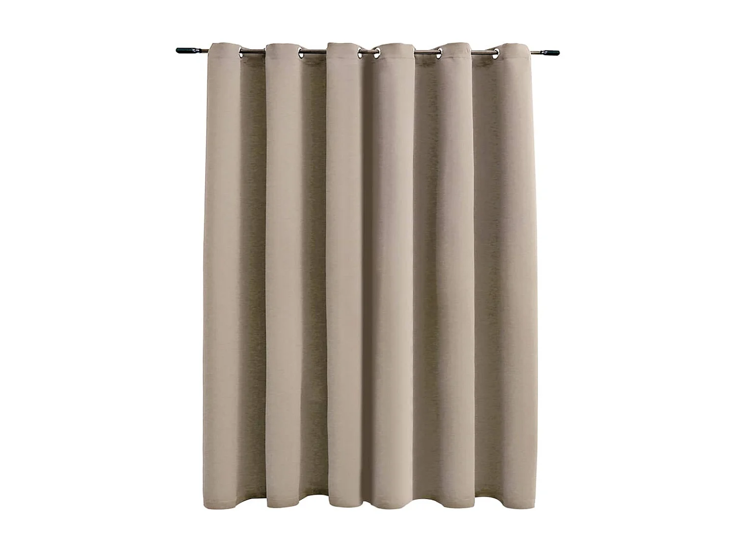 Tenda oscurante con anelli in metallo Beige 290x245 cm
