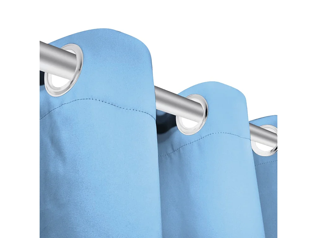 Rideau avec œillets métalliques 2 pcs 135 x 175 cm Turquoise