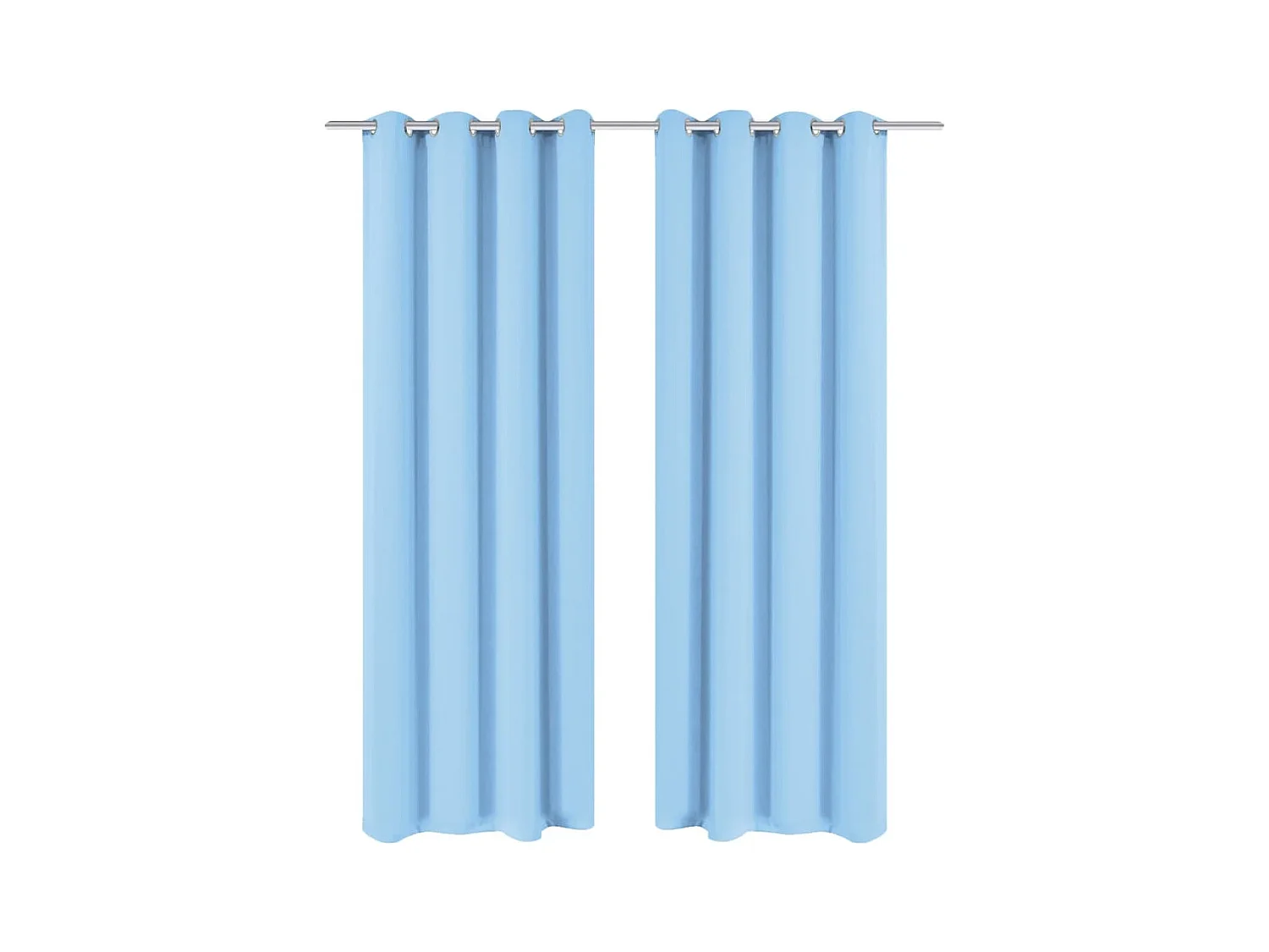 Rideau avec œillets métalliques 2 pcs 135 x 175 cm Turquoise