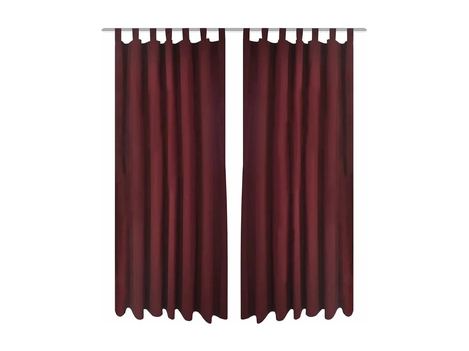 peças cortina microcetim borgonha 140 x 245 cm