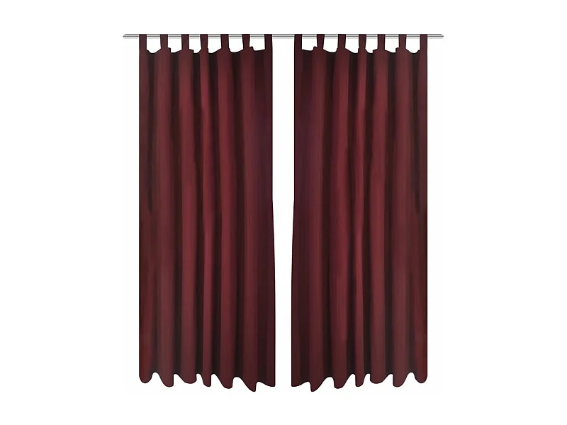 peças cortina microcetim borgonha 140 x 245 cm