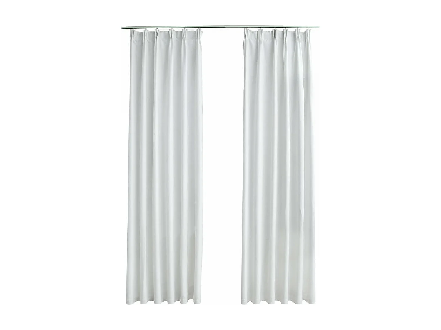 Tende oscuranti con ganci 2 pz Bianco sporco 140x225 cm