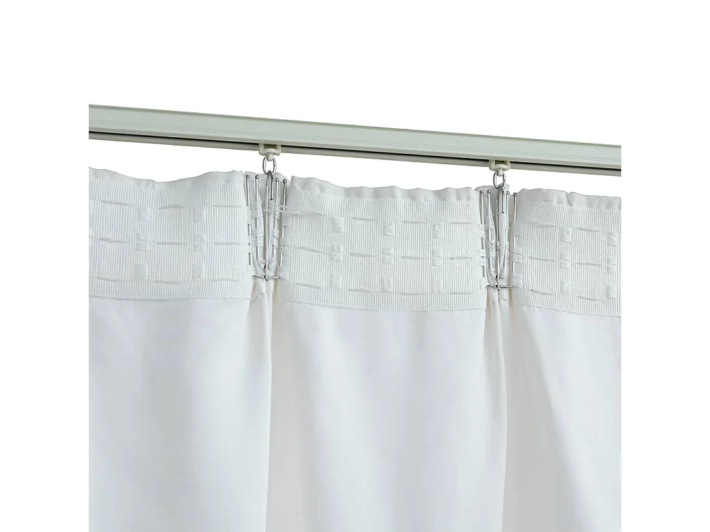 Rideaux occultants avec crochets 2 pcs Blanc cassé 140x225 cm