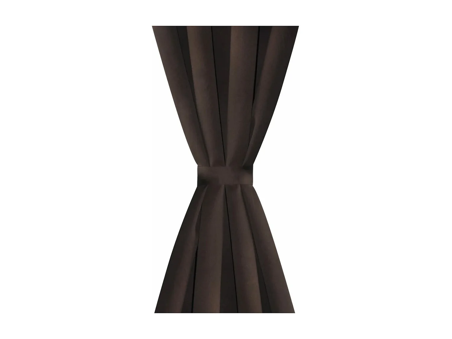 Tenda oscurante 2 pz e occhielli in metallo 135x175 cm Marrone