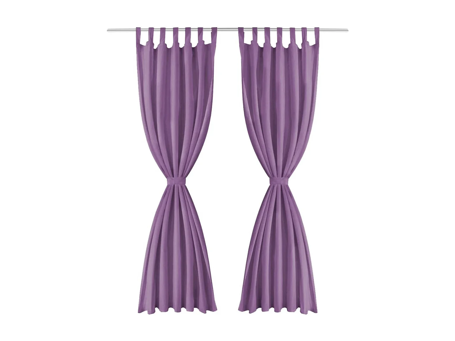 Rideau occultant avec boucles 2 pcs 140 x 175 cm Lilas