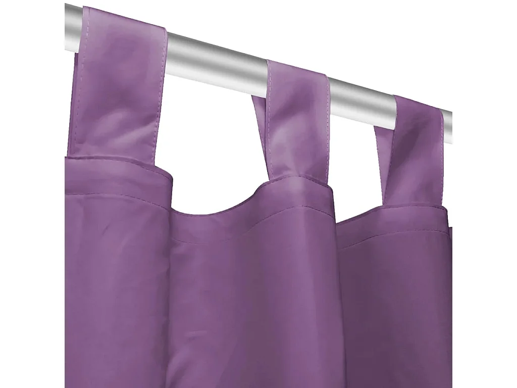 Rideau occultant avec boucles 2 pcs 140 x 175 cm Lilas