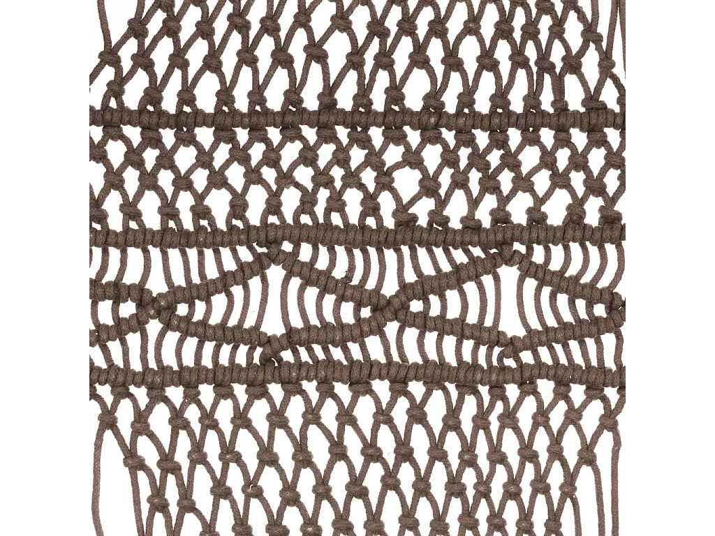 Rideau en macramé Taupe 140x240 cm Coton