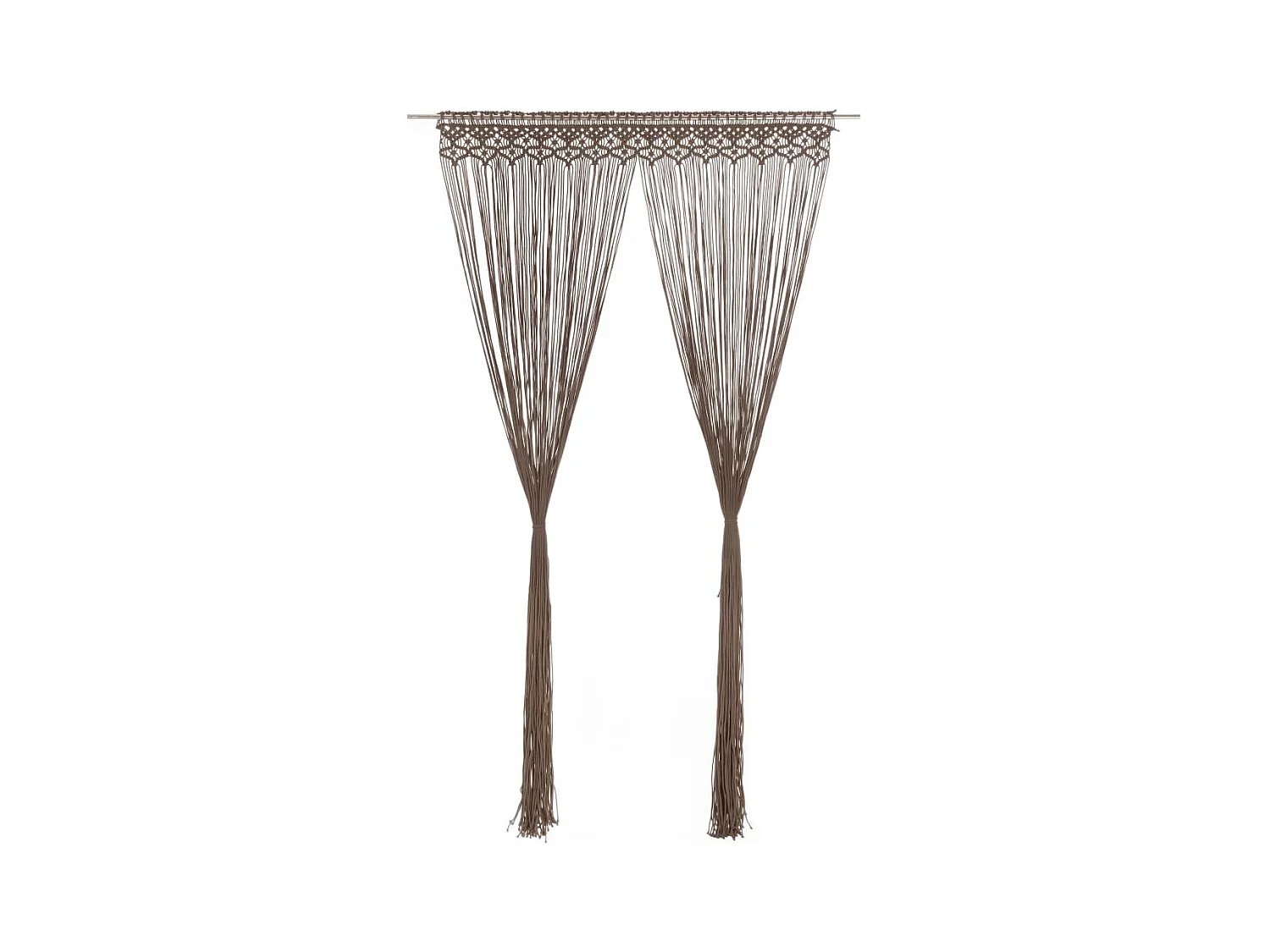 Tenda macramè tortora 140x240 cm Cotone