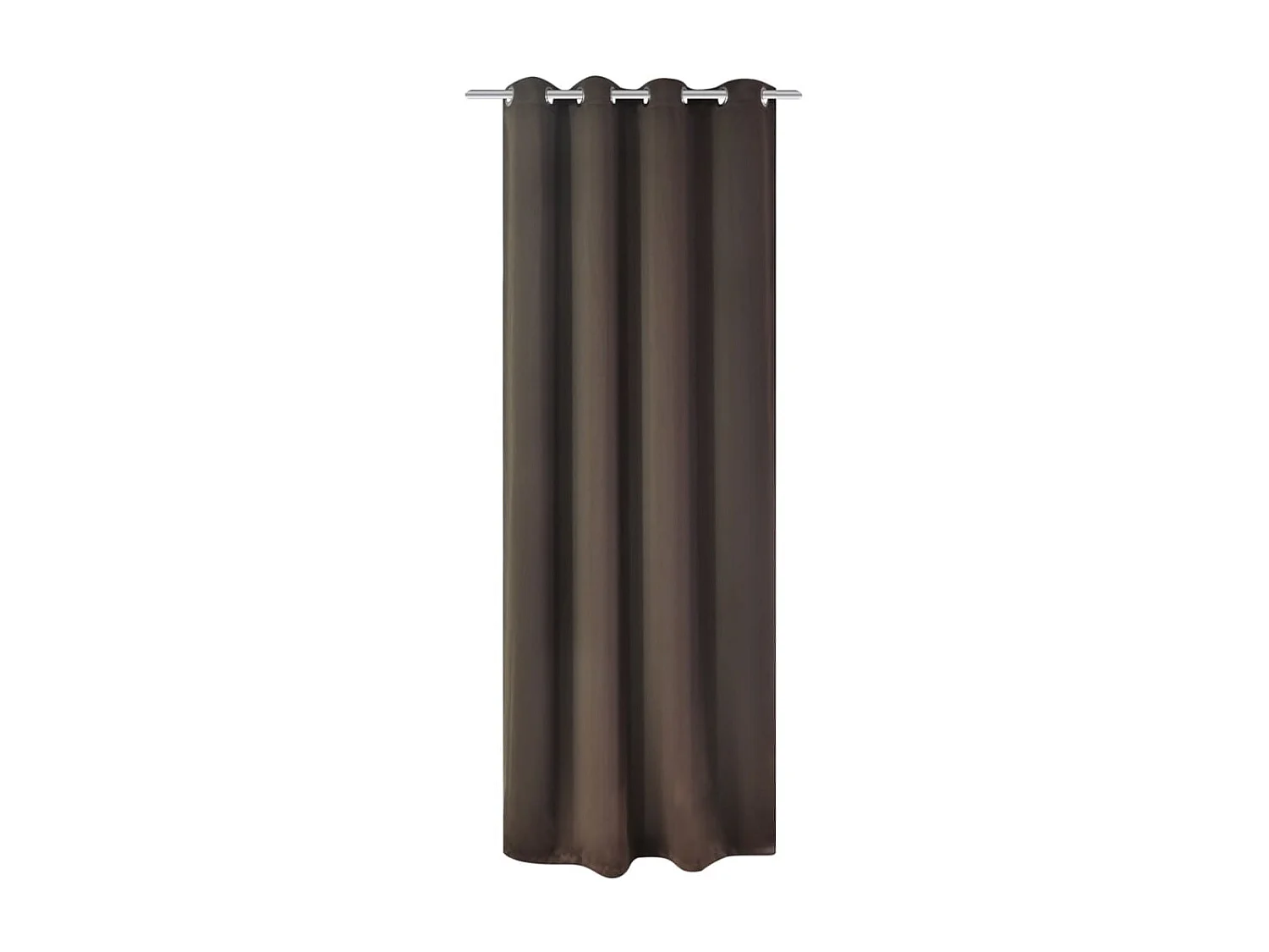 Cortina blackout com ilhós de metal 270 x 245 cm castanho